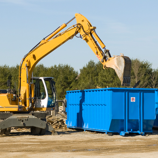 can i choose the location where the residential dumpster will be placed in Blue Sky Colorado